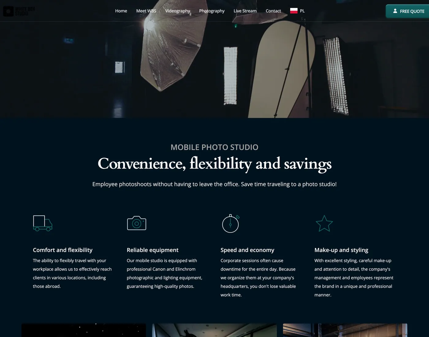 Mobile studio in action