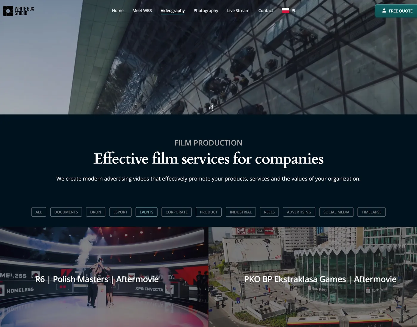 Interactive portfolio filters